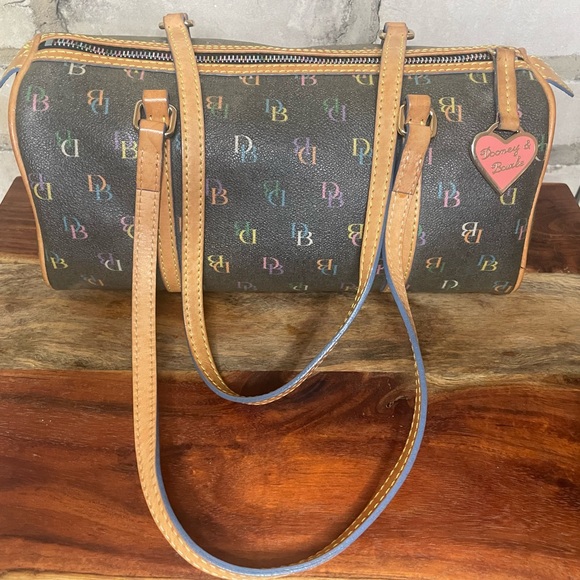 Dooney & Bourke Y2K "IT" Monogram Barrel Vintage Rainbow Bag - Picture 5 of 16